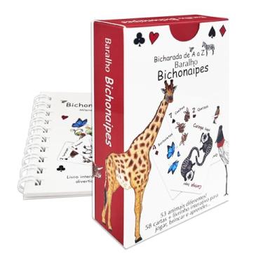 Imagem de Baralho Infantil Didático com Animais da Bicharada de A a Z | Bichonaipes | Para jogar, contar e conhecer Animais | Bichos separados por naipe | Para todos os jogos de cartas