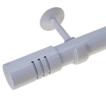 Imagem de Kit Varão De Cortina 28mm 2m Ponteira Cilíndrica Couselo Bran