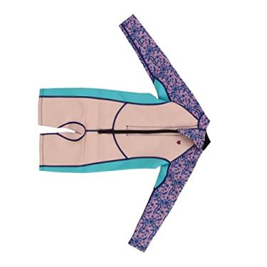 Imagem de Roupa de mergulho de manga comprida, estilo shorts, respirável, leve, para crianças, prevenção de frio para atividades aquáticas para meninas e meninos (tamanho 6)