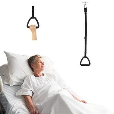 Imagem de GOUBIANCEN Trapézio de idosos para idosos, ajudante de cama de escada para deficientes, idosos, trapézio montado no teto para transferência de mobilidade na cama, adequado para hospital, auxílio móvel