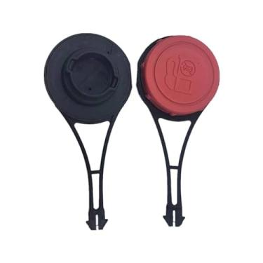 Imagem de Tampa vermelha do tanque de combustível 591003 para motores a gasolina pequenos Briggs and Stratton (pacote com 2)