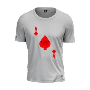 Imagem de Camiseta Personlizada Ás Poker Shap Life Carta Jogo-Unissex