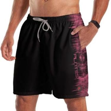 Imagem de Short Bermuda Pilates Tecnodots Preto Pink-Masculino