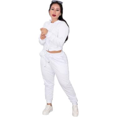 Imagem de Blusa mais Calça Moleton Conjunto Com Capuz Meia Estação