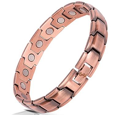 Imagem de Pulseira magnética elegante de cobre puro para alívio da dor para artrite e túnel do carpo, Men's Bracelet, Cobre, Sem Pedra Preciosa