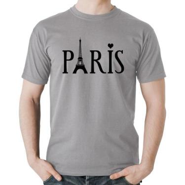 Imagem de Camiseta Algodão Paris Torre Eiffel - Foca Na Moda