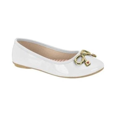 Imagem de Sapatilha Infantil Feminina Verniz Branco Molekinha 2502.1001-Feminino