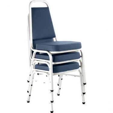 Imagem de Kit Com 3 Cadeiras Empilháveis Linha Hotel Plus Azul