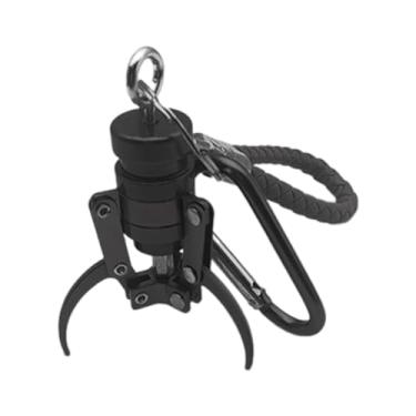 Imagem de Dynwave Chaveiro com pingente de máquina de garra de fliperama de alumínio para homens, meninas, meninos, crianças, presentes de aniversário, PRETO