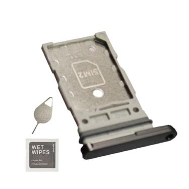 Imagem de Suporte de cartão de substituição para Galaxy s23 fe Dual SIM para Samsung Galaxy s23 fe 5G SM-S911B S711U 6,4 polegadas - Cor preta