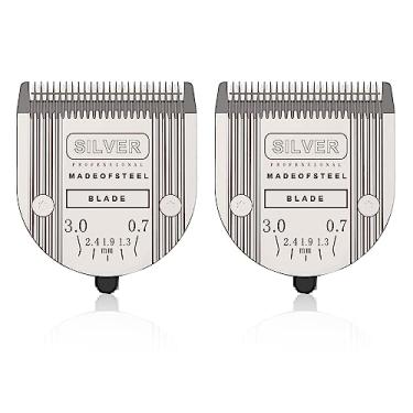 Imagem de Sodaer 2 Pacotes de Lâminas de Reposição 5 Em 1 Compatíveis com Wahl Bravura. Cromado, Creativa, Figura Dog Clippers para Cães Grooming-Prata