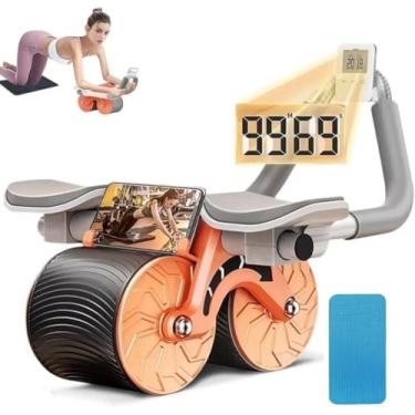 Imagem de Roda Abdominal Com Temporizador e Suporte Para Celular, Inclui Almofada Macia - Aparelho Para Treino Em Casa