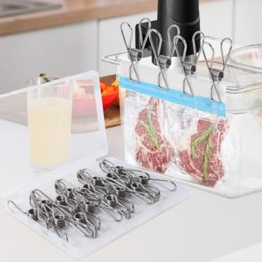 Imagem de diatomiteco Pacote com 15 Clipes de Cozimento Sous Vide para Circulador de Imersão, Aço Inoxidável, Prata, Modelo 001, Acessórios para Cozinha, SOUS VIDE MÁQUINA