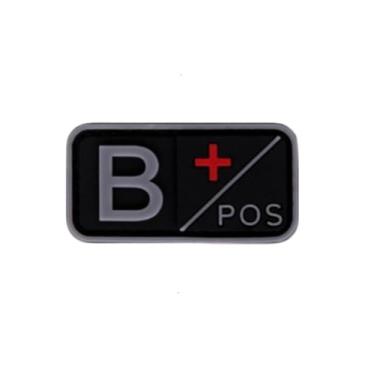 Imagem de Ysmzzmsy 1 Patch de moral de PVC tipo sanguíneo – Patch de moral divertido, tático, militar, muito adequado para seu equipamento militar tático, mochila, chapéu, colete (5 x 2,5 cm (sangue tipo B + 1)