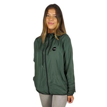 Imagem de Jaqueta Corta Vento Feminino Verde Militar Moon Wss - Web Surf Shop -