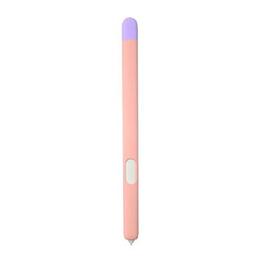 Imagem de Capa para caneta de duas cores para Samsung Galaxy Tab S6 Lite P610 P615 Tablet S6Lite P6Lite Pencil Case S Pen Bag Capa de proteção antiderrapante (rosa, para Tab S6LIte)