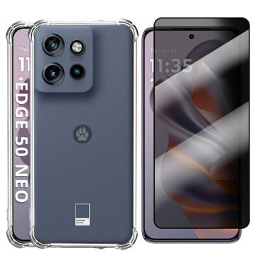 Imagem de KIT Película Privacidade 3D+ Capa Anti-Impacto para Edge 50 Neo (Tela 6.4") - C7 Company