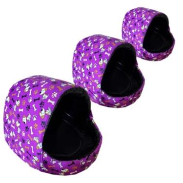 Imagem de Caminha Pet Para Cachorro e Gatos Iglu Nylon Impermeável Roxa Diversos Tamanhos (M)