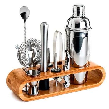 Imagem de Coqueteleira Profissional Com Acessórios em Aço Inox 750ml Kit Barman 