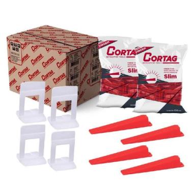 Imagem de Kit 1000 Espaçadores 1,5mm Slim (62417) + 200 Cunhas Slim (61538) - Co
