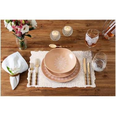 Imagem de Jogo Americano Mandacaru Martha Medeiros Areia 4 Peças 43x30cm, Areia,