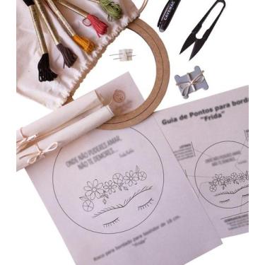 Imagem de Kit iniciante completo para Bordar Risco desenho e Tutorial - Bordados