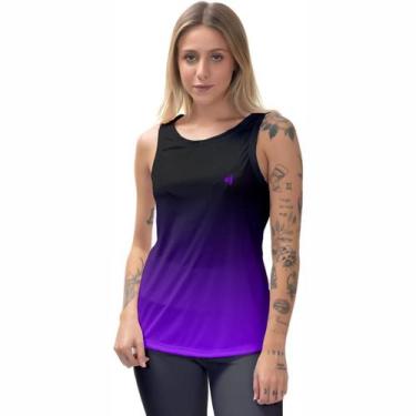 Imagem de Regata Feminina Fitness Esportiva Blusa Cavada Academia Leve e confort