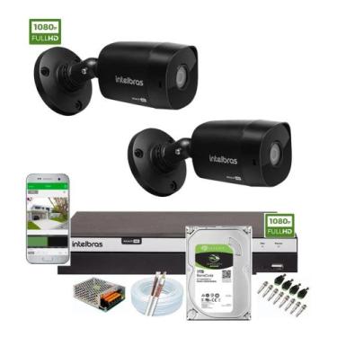 Imagem de Kit Cftv 2 Cameras de Segurança Vhd1220b Black Hd 720p Dvr Mhdx c/hd 1