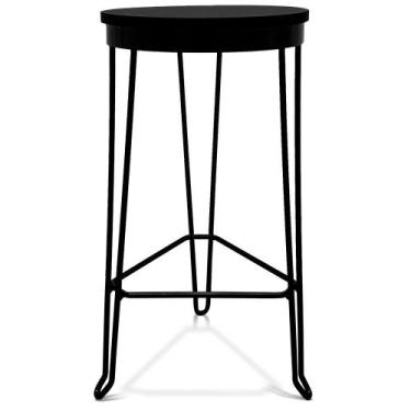 Imagem de Banqueta Banco Guatemala Estilo Industrial - Preto/Preto - Genus Móvei