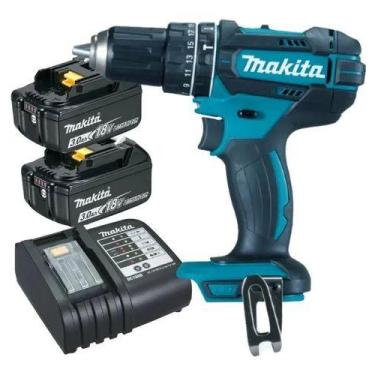 Imagem de Furadeira Parafusadeira 18v Dhp482 Makita Com 2 Baterias 3ah