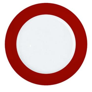 Imagem de  Prato Sobremesa Versa Vermelho Natal 20cm 6un Porcelana Germer