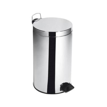 Imagem de Lixeira Com Pedal Inox 20L - Em Casa Tem - Emcasatem