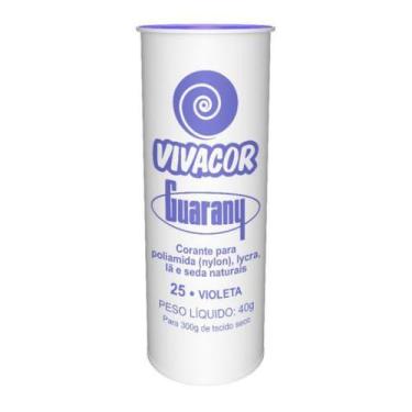 Imagem de Tinta p/ Tecido Corante Roupas Vivacor Guarany 40g Violeta