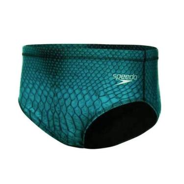 Imagem de Sunga Speedo Tradicional Reptile, P, Masculino, Verde