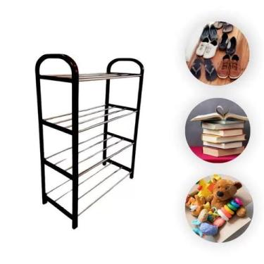 Imagem de Estante Sapateira Porta Sapatos Organizador 8 Pares Multiuso - Dute