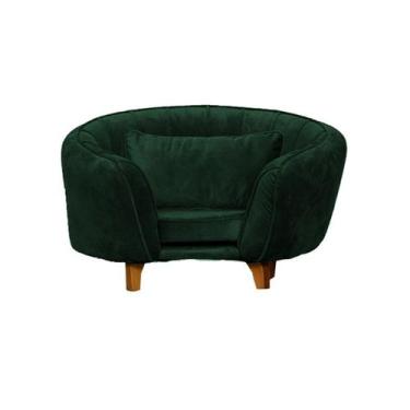 Imagem de Poltrona Cama Caminha Pet Baby Laddi Veludo Verde Dvinn - Divini, Verd