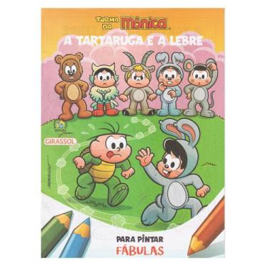 Imagem de Livro Para Pintar Turma Monica Lembrancinha Tartaruga Elebre - Girasso
