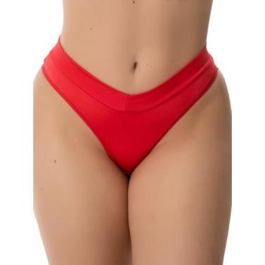 Imagem de Calcinha Fio Dental Duplo Cós Médio Tanga Cinta Modeladora Conforto Li