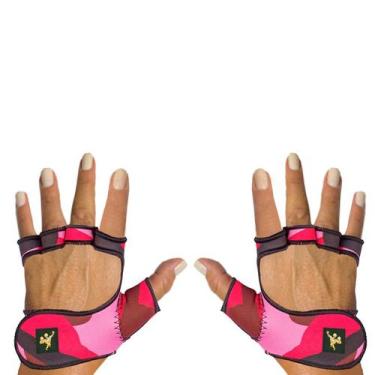 Imagem de Luva Fitiness em Neoprene Gold Sports Camuflagem Rosa, Unissex, Rosa, 