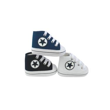 Imagem de Kit com 3 pares sapatinho de bebê direto da fabrica do 13 ao 18 - Drin