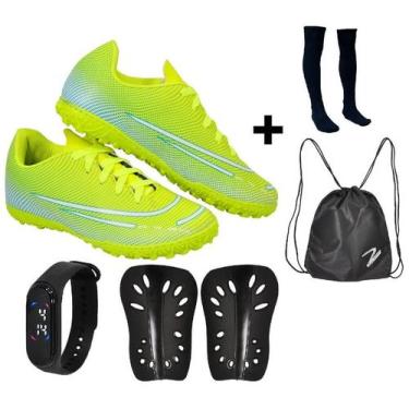 Imagem de Chuteira Society Adulto Juvenil Sosaite Campo Sintético Futebol Nova +