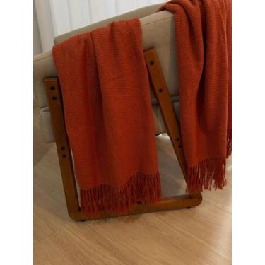 Imagem de Manta Decorativa Algodão Chevron Terracota 120x180 Pequena - Andreia C