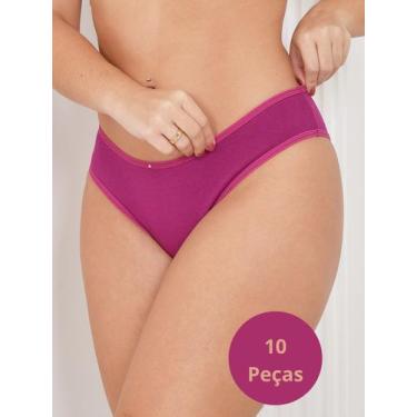 Imagem de Kit 10 Calcinhas Tanga Casual Dia a Dia Sortidas Adulto Juvenil - Dulc