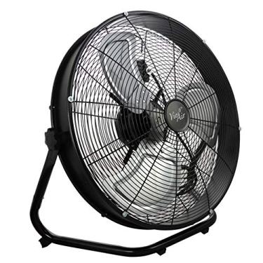 Imagem de Vie Air VA-20W Ventilador de tambor de piso industrial de 50,8 cm com 3 velocidades, cabeça de inclinação 360, preto