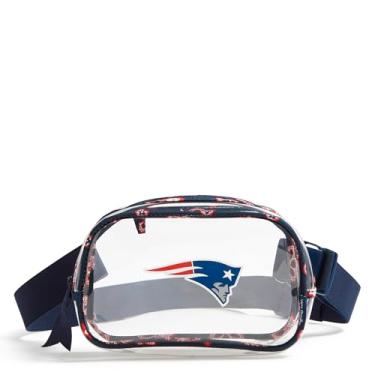 Imagem de Vera Bradley Bolsa de cinto feminina transparente NFL pequena (várias equipes disponíveis), Newenglandpatriotsonnauticalblue/Redbandana, One Size
