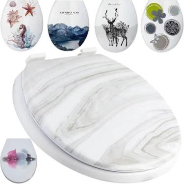 Imagem de Tampa Assento Vaso Sanitário Almofadado Estampas Sortidas Tamanho Univ