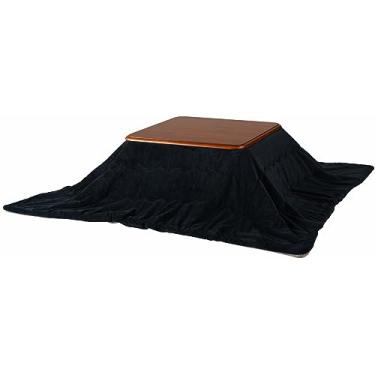 Imagem de パレットライフ PaletteLife Kotatsu Edredom, 78,7 x 78,7 (200 x 200 cm), reversível, azul-marinho, quadrado, Kotatsu Futon, dupla face, padrão de espinha de peixe, estilo escandinavo, fofo, quente, escovado