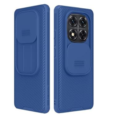 Imagem de WVOZWWO Capa para Xiaomi redmi Note 14 Pro Plus 5G, capa protetora fina com protetor de câmera PC rígido TPU capa de telefone fina antiarranhões para Redmi Note 14 pro+ Plus (Note14 ProPlus azul)