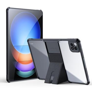 Imagem de Capa transparente para Xiaomi Pad 6S Pro 12,4 polegadas com suporte, capa traseira transparente, fina, segura para quedas