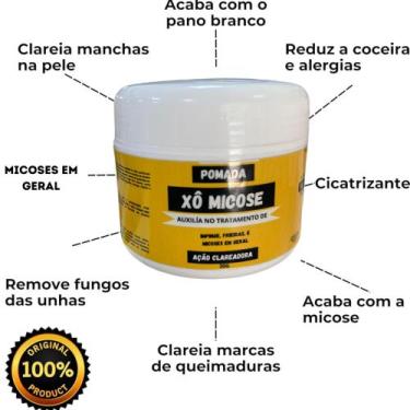 Imagem de Pomada Xô Micose 30g Trata Micoses, Pano Branco, Frieira, Manchas, Acn